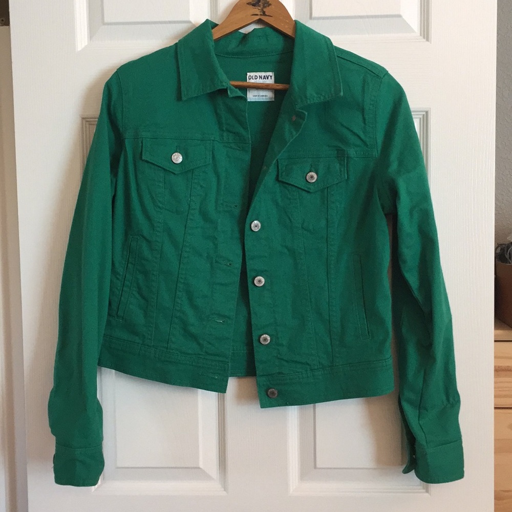 Kelly Green Jean Jacket